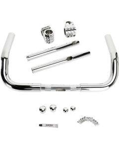 Klock Werks Chrome / Chrome 10" Klip Hanger Handlebars Ape Hangers 08-19 FLH/X