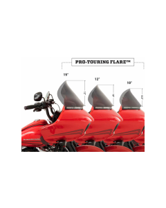Klock Werks Pro Touring FLARE Dark Smoke 10" Windshield for Harley Road Glide FLTR 15-23