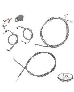La Choppers Stock and Extended Stainless Cable Kits for Harley Davidson Road Glide FLTR with ABS