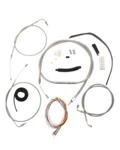 La Choppers Complete Stainless Cable Line 18"-20" Kit Harley 00-06 FXST/B/C 