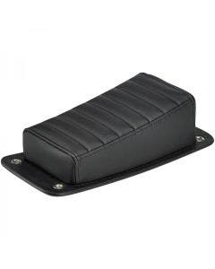 Biltwell Horizontal Tuck & Roll Black Harlot Pillion Pad For Custom and Rigid Applications