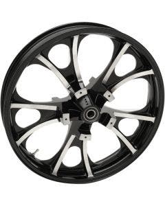 Coastal Moto Black Cut Largo 3D 21" Front Cast Wheel Only Harley 00-07 FLH