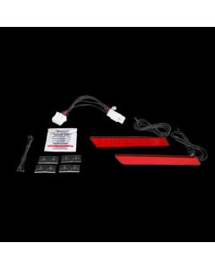 Custom Dynamics Red Lens LED Saddlebag Latch Lightz Harley Touring 97-13
