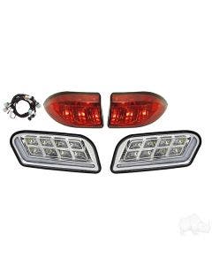 RHOX LED Headlight & Taillight Light Kit for Club Car Tempo 12-48v