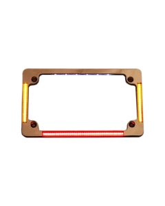 Custom Dynamics TF04-C Chrome All-In-One LED Flat License Plate Frame Universal