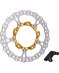Arlen Ness 300-006 14” Big Brake Rotor Kits Front Right Gold Harley Touring FLH/T