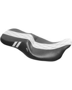 Le Pera LK-997DLGT1 White Diamond Outcast 2-Up Daddy Long Legs Seat H-D FL 08-Up