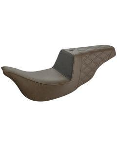 Saddlemen Brown Unknown Gripper Step Up 2-Up Gel Seat Harley Touring 08-23