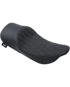 Drag Specialties Black Diamond Stitched Low Pro Solo Seat 97-07 Harley FLH