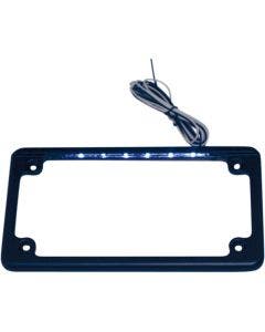 Custom Dynamics Black Flat Horizonal Motorcycle Plate Frame w/ LED Illumination