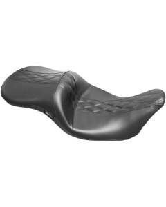 Le Pera Maverick HR Black Inlay Perforated DD Harley Seat 08-23 FLH/Touring