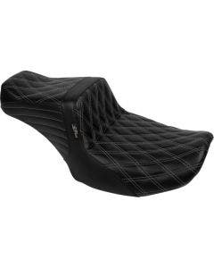 Le Pera Tailwhip 2 Up Seat Bright Gray Double Diamond Stitch FLH/ FLT '23 '24