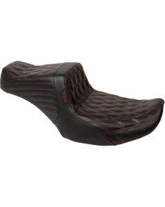 Le Pera LV-587DD-R01 Tailwhip 2 Up Seat Red Double Diamond Stitch FLH/FLT '23 '24