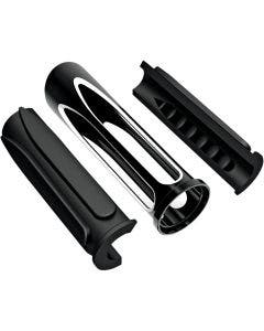 Arlen Ness Deep Cut Black Comfort Hand Grips M-1053 Honda Kawasaki Yamaha | M-1053