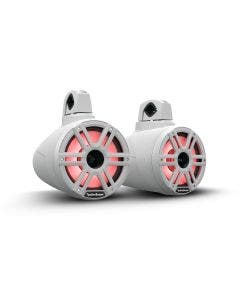 Rockford Fosgate White M2 8” Color Optix 2-Way Horn Wake Tower Speakers
