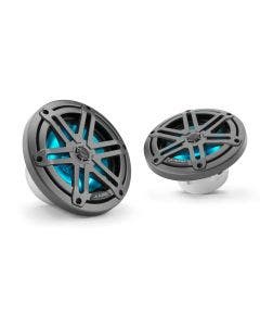 JL Audio 6.5-Inch Marine Coaxial Speakers Metal Gray Sport Grille W/ RGB LED