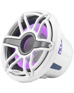 JL Audio 10-Inch Marine Subwoofer Driver W/Transflective LED Gloss White Sport Grille
