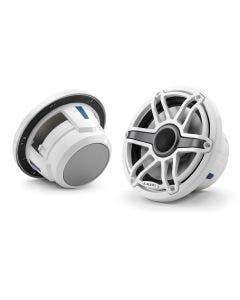 JL Audio 7.7-Inch Marine Coaxial Speakers Gloss White Trim Ring Sport Grille