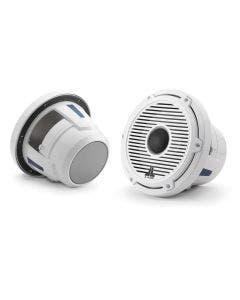JL Audio 8.8-Inch Marine Coaxial Speakers Gloss White Classic Grille Black Mesh