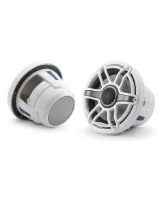 JL Audio 8.8-Inch Marine Coaxial Speakers Gloss White Trim Ring Sport Grill