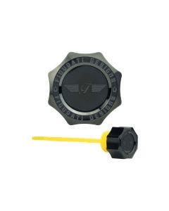 Figurati Designs Smooth Black Magnetic Oil Dipstick for Harley M8 Touring Models
