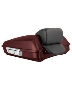 Hogworkz Merlot Sunglo Razor Tour Pack Slim Backrest Chrome Hardware for Harley FLH '97-'24