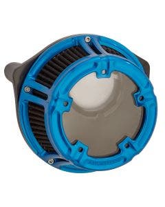Arlen Ness 18-182 Blue Anodized Cut Method Clear Stage 1 Air Cleaner 01-17 T/C