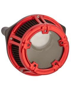 Arlen Ness 18-172 Red Anodized Cut Method Clear Stage 1 Air Cleaner 01-17 T/C