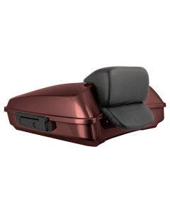 Hogworkz Midnight Crimson Razor Tour Pack Slim Backrest Black Hardware for Harley® FLH '97-'24