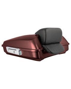 Hogworkz Midnight Crimson Razor Tour Pack Slim Backrest Chrome Hardware for Harley FLH '97-'24