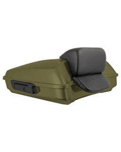Hogworkz Mineral Green Denim Razor Tour Pack Slim Backrest Black Hardware for Harley® FLH '97-'24