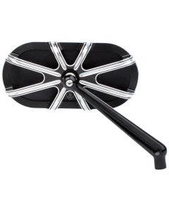 Arlen Ness 13-162 Black 10 Gauge Right Side Mirror Harley Metric Universal