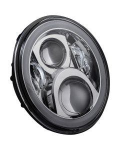 Custom Dynamics Chrome ProGlow 7" LED Headlight w/ Color Halo Harley 94-13