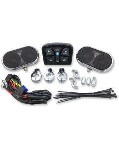 Metrix Universal Handlebar Audio Speakers Bluetooth Kit for Harley or Metric