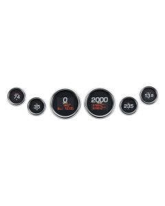 Dakota Digital Chrome MLX-8604 Plug-In 6 LED Gauge Cluster Harley FLH/T 04-13