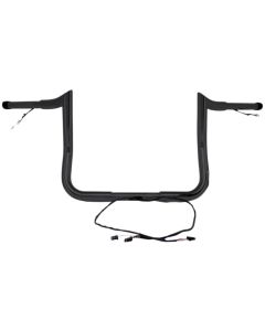 Paul Yaffe Bagger Nation Black Wired 8" Monkey Handlebars Harley Batwing 14-Up