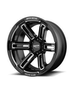 Moto Metal Wheels MO991 Ruckus Gloss Black Milled 17X9 5X5 5X127 -12mm Rim Jeep