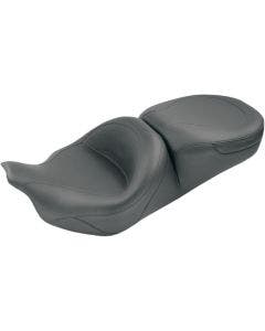 Mustang 76033 Black Smooth Style No Studs One Piece Ultra Seat 08-23 Harley FLH