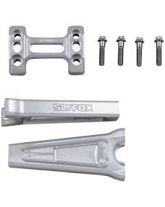 Slyfox Raw Aluminum 6"-10" Riser for 1" Handlebars Straight Harley & Custom