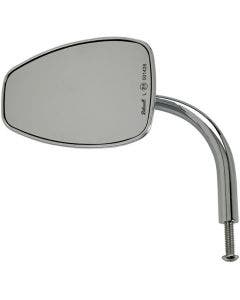 Biltwell 6504-400-531 Chrome Perch Mount 4" Teardrop Utility Mirror Universal