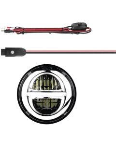 XK Glow XK-5IN-KIT-W Chrome 5-3/4" LED Motorcycle Headlight w/ Bluetooth