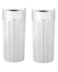 Arlen Ness 10 Gauge Chrome Fork Boots Sliders Cow Bells Plus 2 for Harley 14-