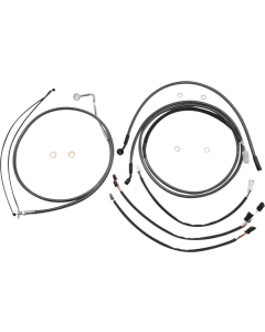 Magnum KARBONFIBR 15-17 Handlebar Control Cable Install Kit Harley Sharknose 17-Up