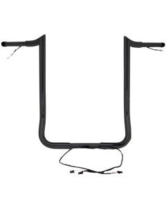 Paul Yaffe Bagger Nation Black Wired 14" Monkey Handlebars Harley Batwing 14-Up