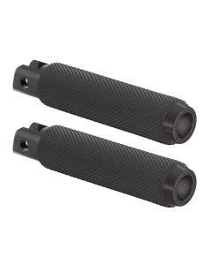 Arlen Ness Rough Crafts Black Knurled Rear Foot Pegs Harley Softail 18-Up