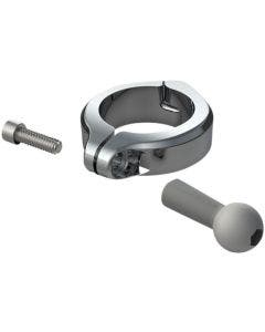 Ciro 50134 Chrome Aluminum Clamp w/ Ball Mount 1-1/2" Handlebars