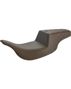 Saddlemen Brown Unknown Grip Step Up 2-Up Gel Seat Harley Electra Road Gli 97-07