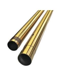 Custom Cycle 710072 Gold Inverted Fork Tubes 43mm 22.5 Harley & Custom
