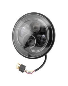 Letric LLC-LHP-7B LED Halo Style 7" Headlight HID Black 12V Universal