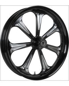 Colorado Customs Black Cut BW Orlando 7 Wheel & Tire Package for Harley Models 